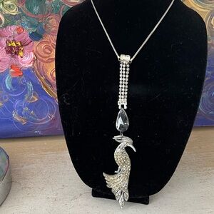 Necklace Vintage bird peacock necklace Handmade by Etsy Artist ONE OF A KIND